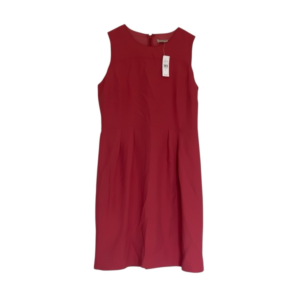 LOFT Red Coral Pleated Summer Dress‎ Women’s 6 US NWT
